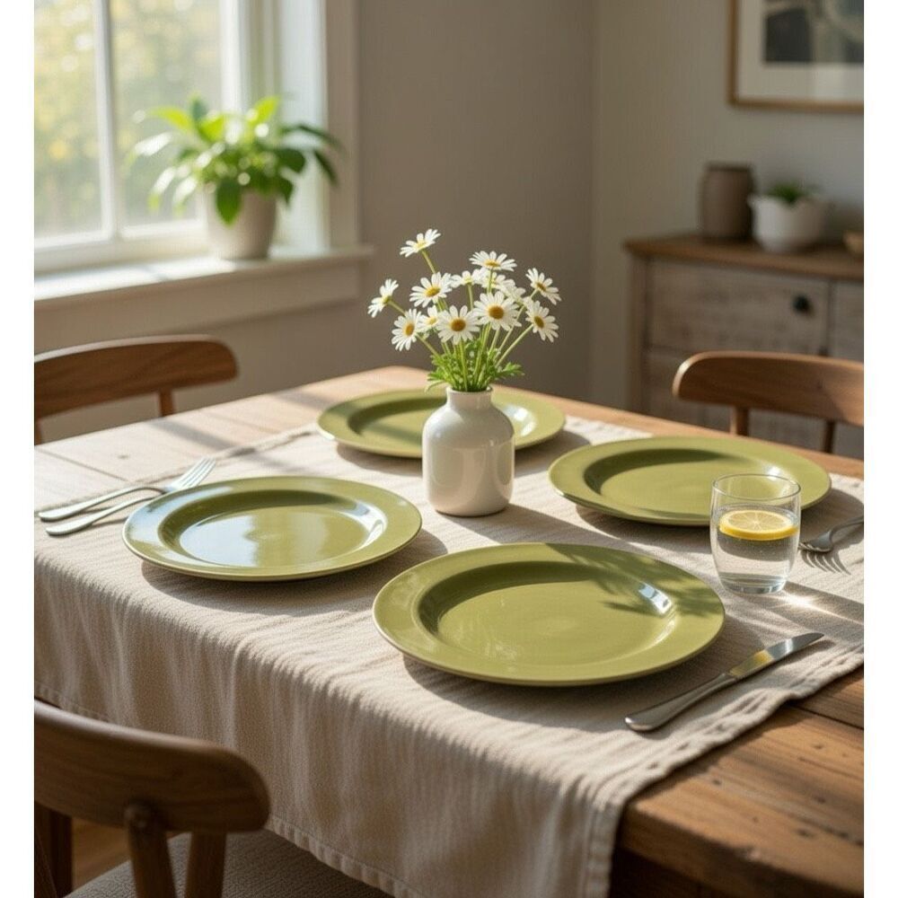 Green (Fiesta color) Set 4 Essential Home Salad Plates Fiesta Green 8 5/8” 2005